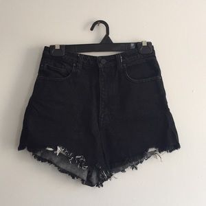 Alexander Wang Bite Black Denim Shorts